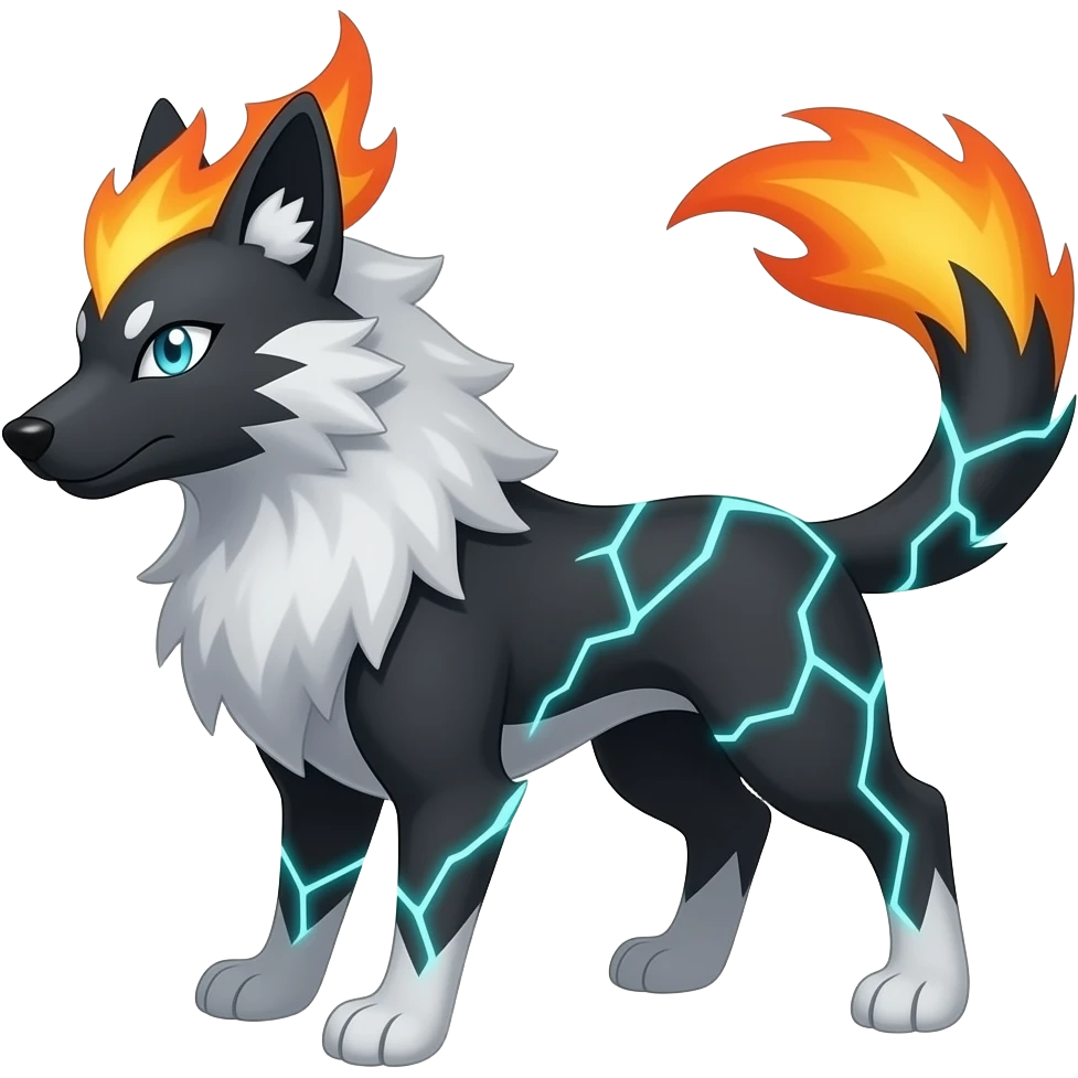 Absol-Shinx-Minccino-Quilava-Fakemon-Pokemon-hybrid emoji