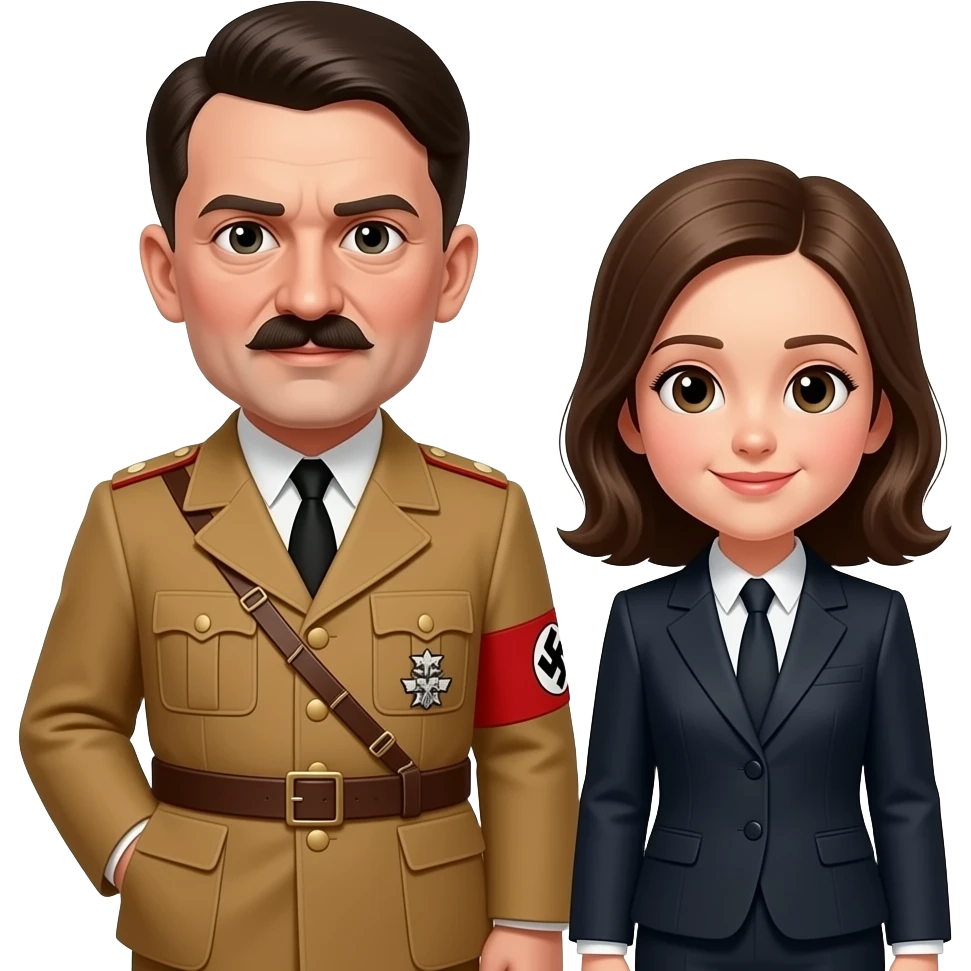 Hitler avec un fille en soutife emoji