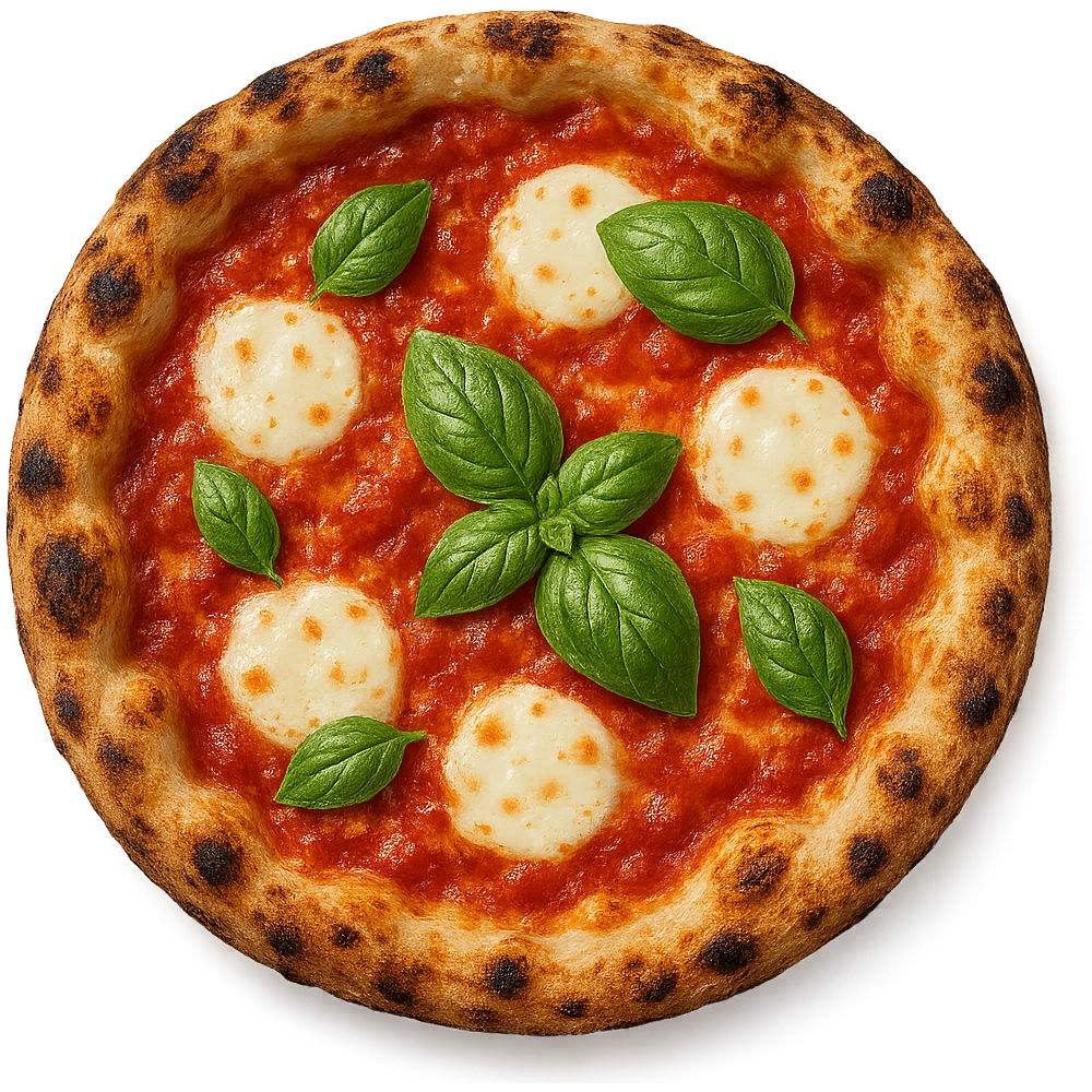 pizza napoletana vista dall'alto emoji