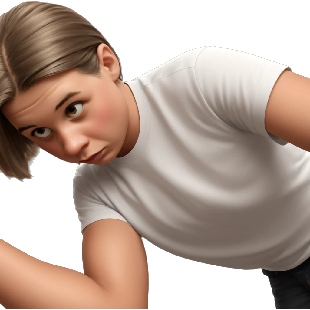 motion blur of boy in shirt emoji