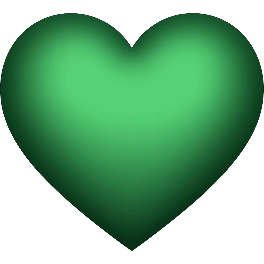 Dark emerald heart emoji