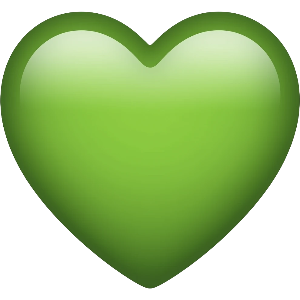 Hunter green heart emoji