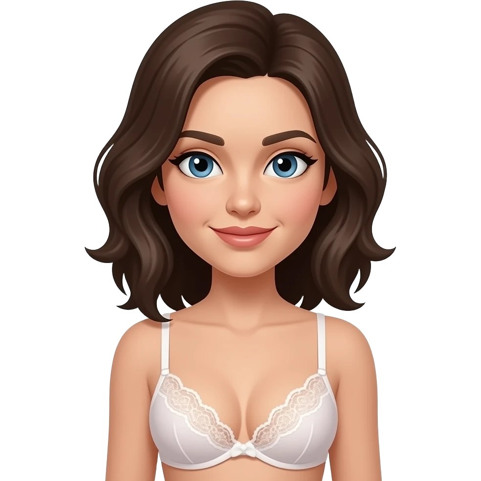 thick black outline, lingerie emoji, thick black outline, simple cartoon emoji