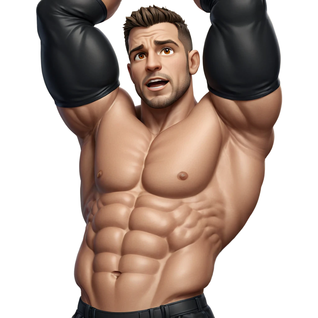muscular male portrait posing emoji