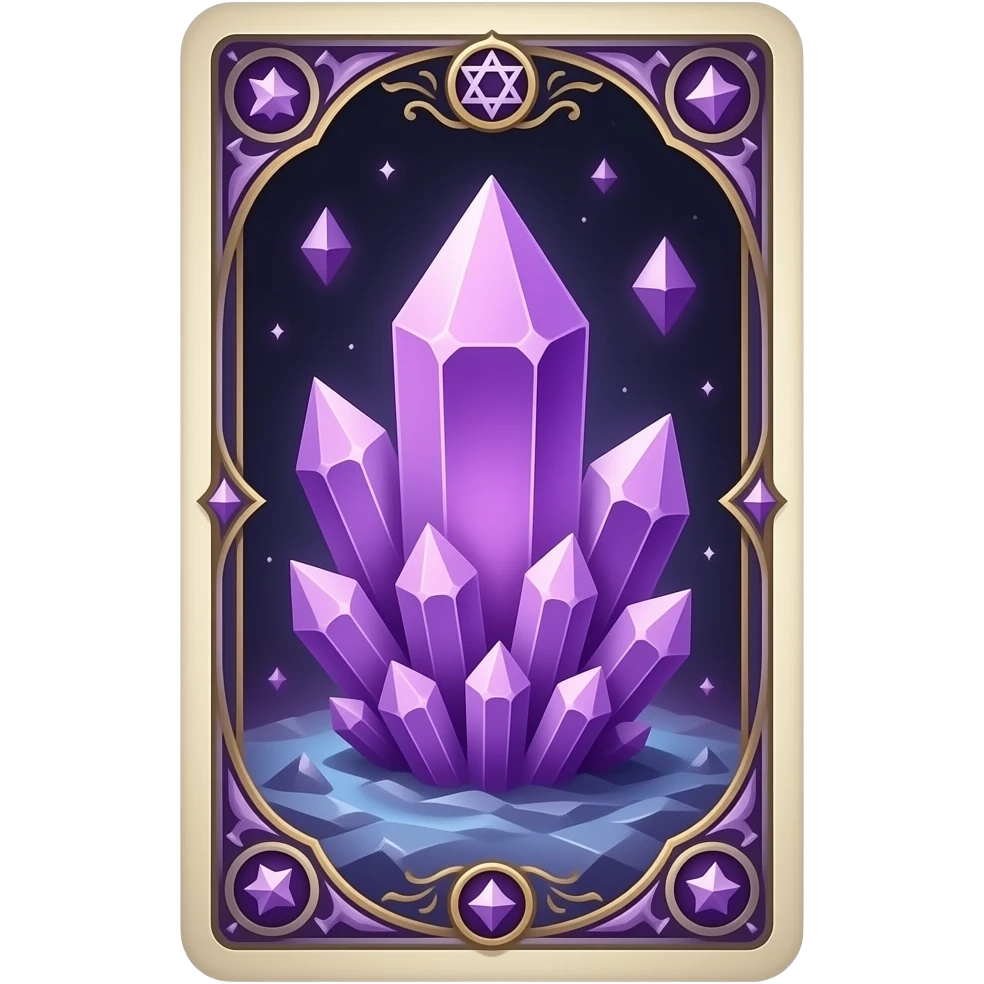 Fantasy magic Tarot deck backs purple design emoji