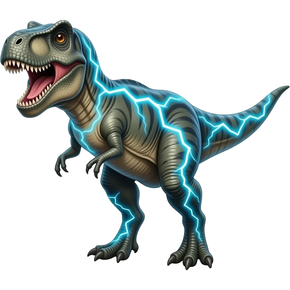 Lightning for gas dough and trex emoji
