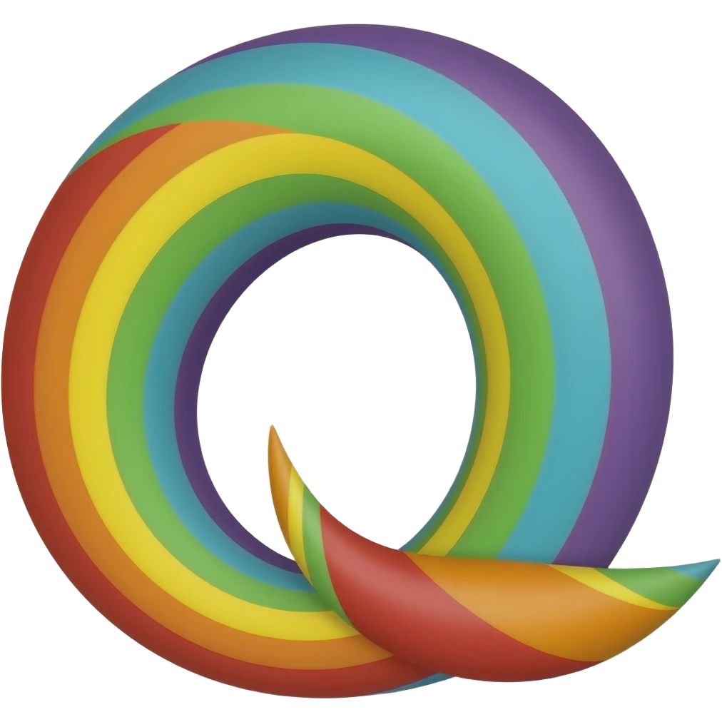 Rainbow tail emoji