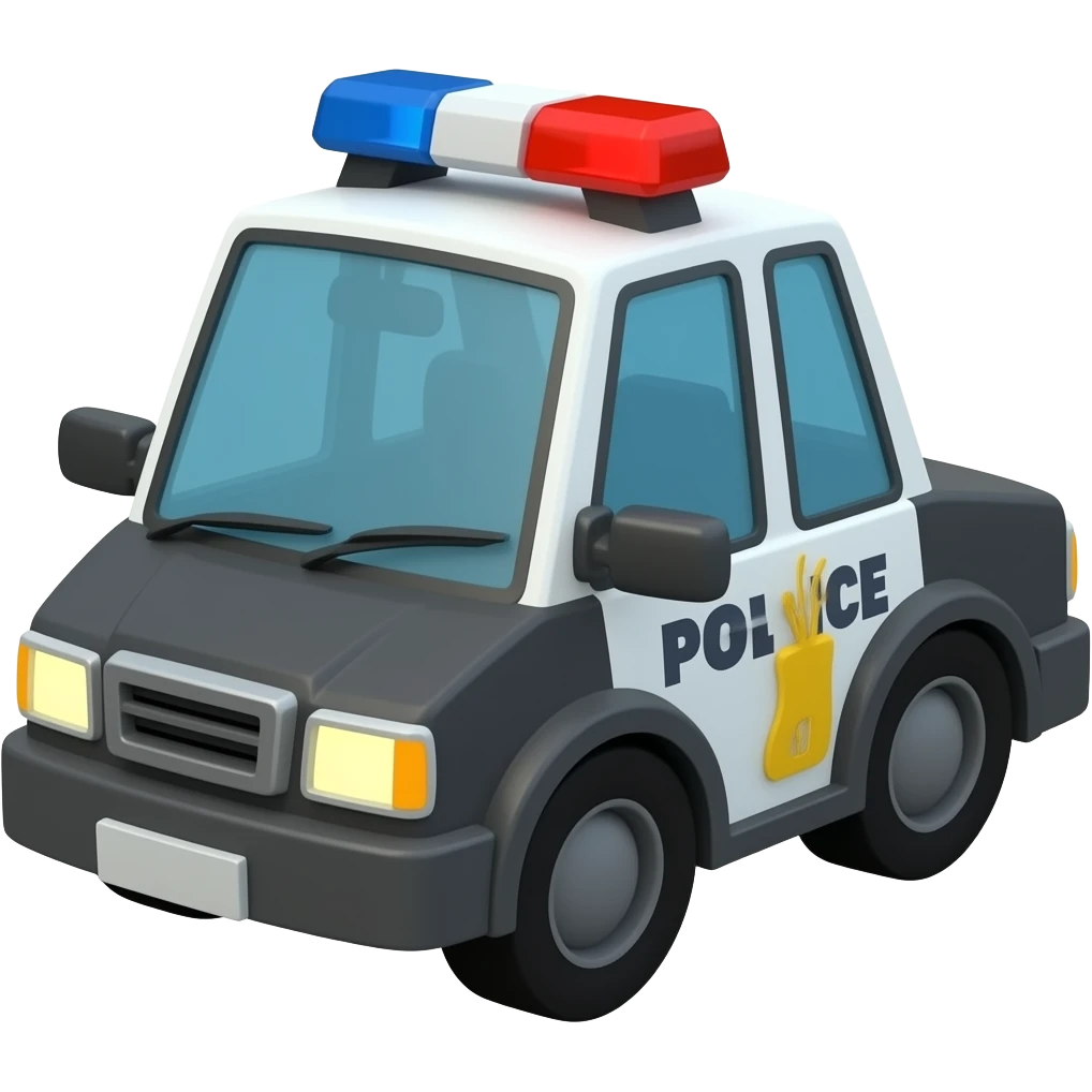 Lowpoly police car emoji