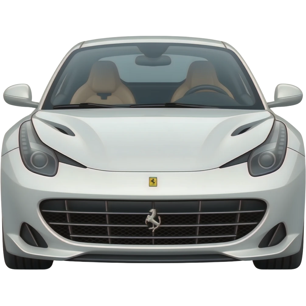 White ferrari car emoji