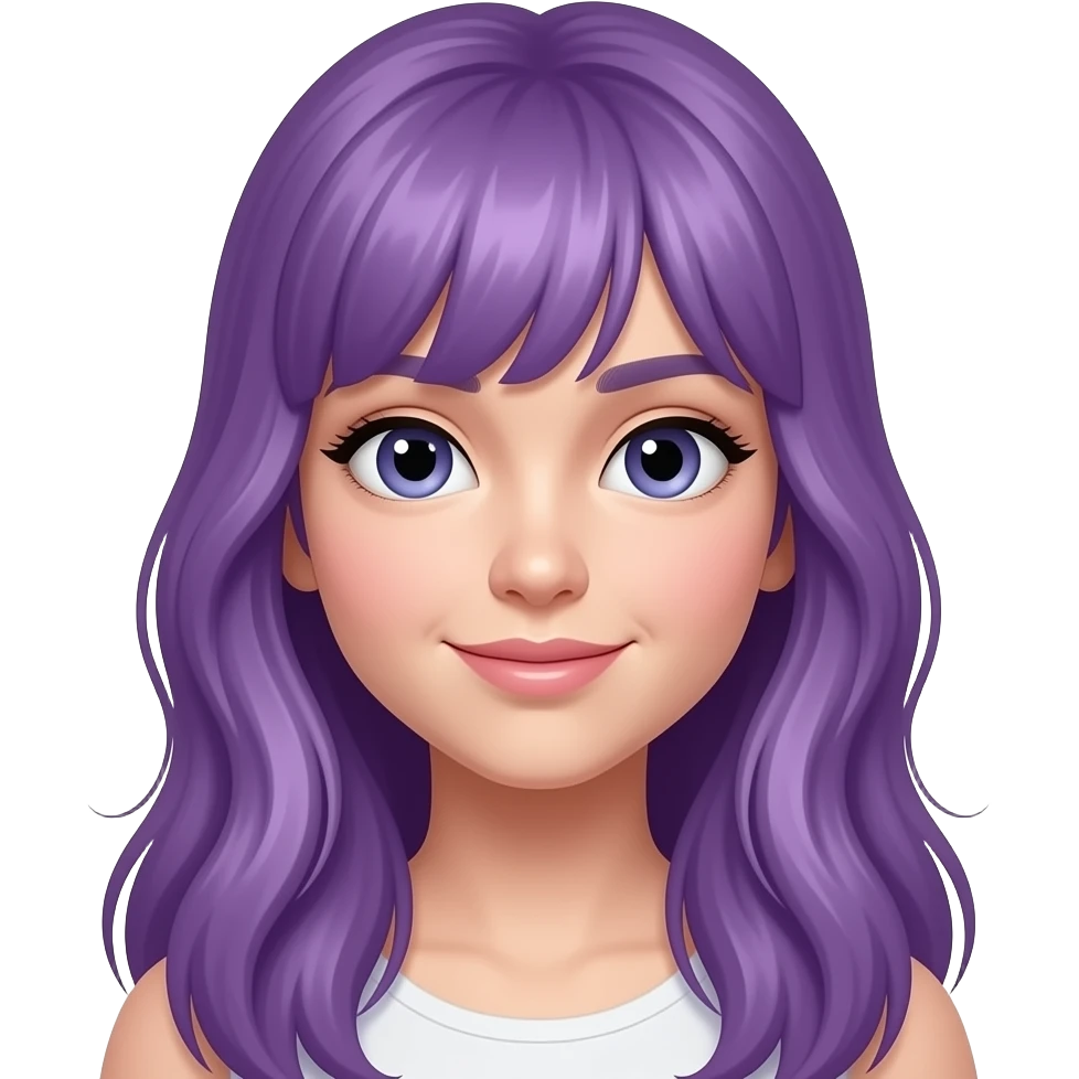 GIRL WITH LONG PURPLE HAIR IS HOT emoji