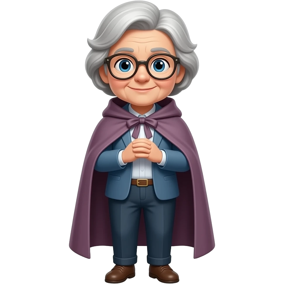 abuela diciendo adios y de cuerpo entero pero dicendo adios pero con capa emoji