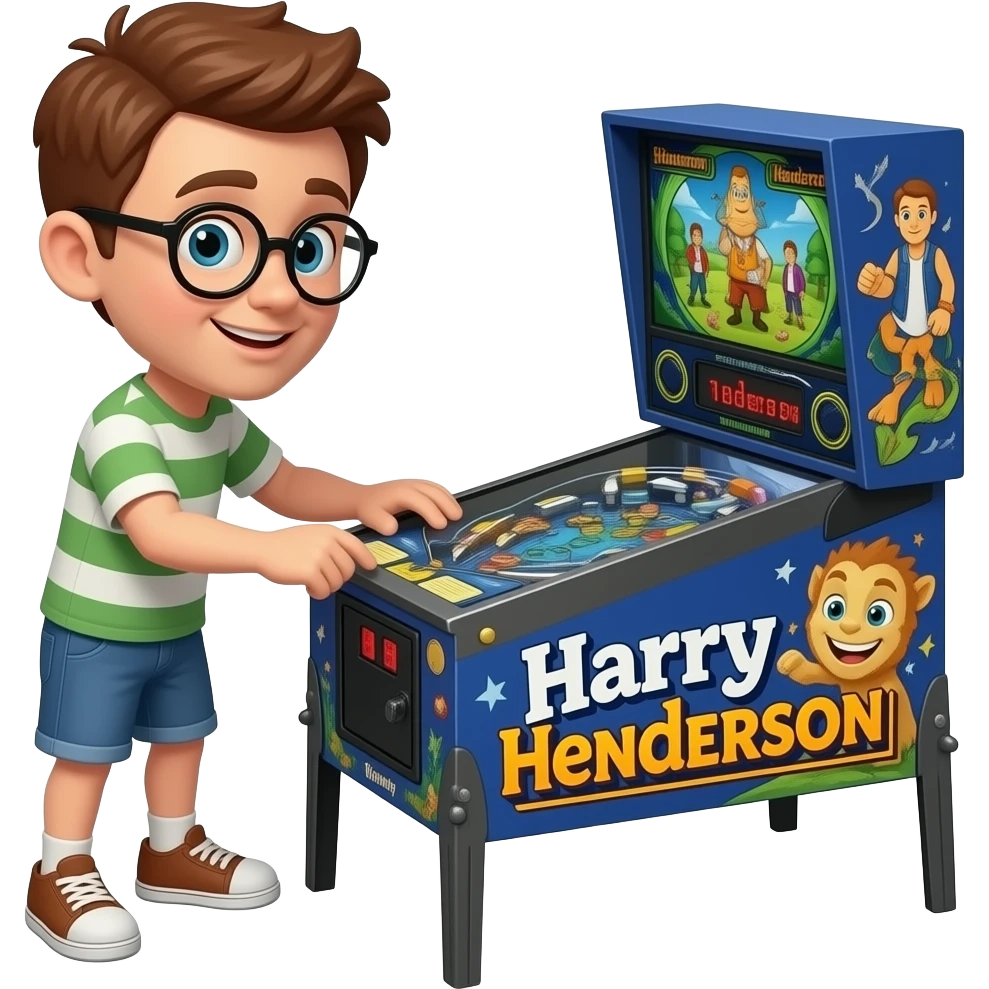 harry from harry and the Henderson's playing pinball emoji