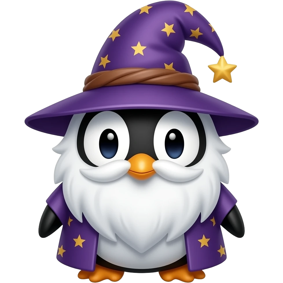 Penguin Wizard emoji