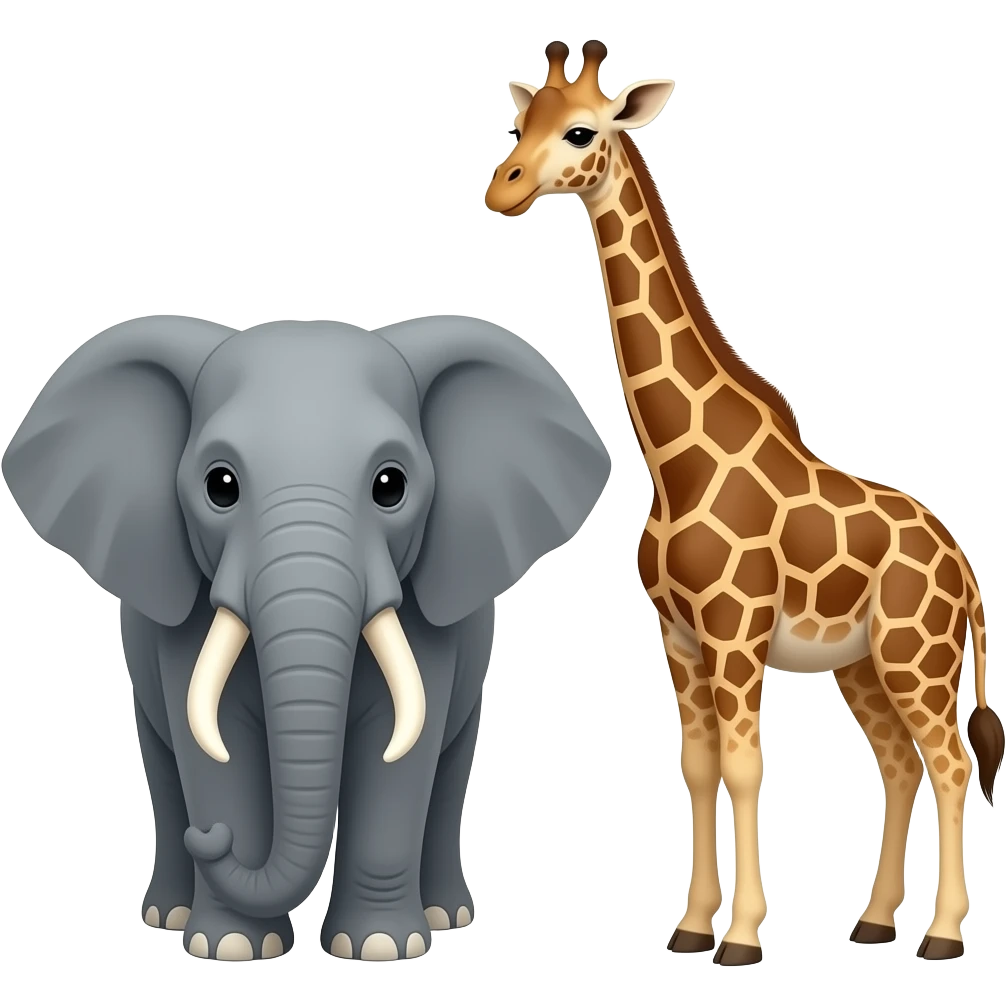 elephant and giraffe emoji