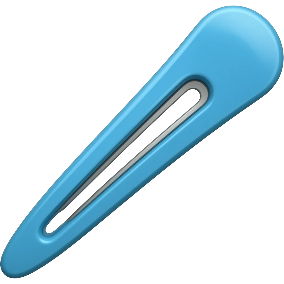 vibrant blue hairpin emoji