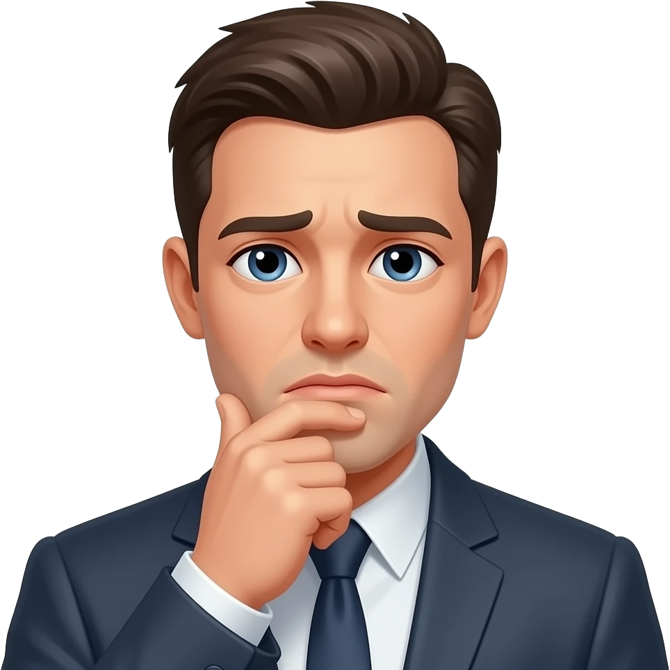 грустный Мужчина думает emoji