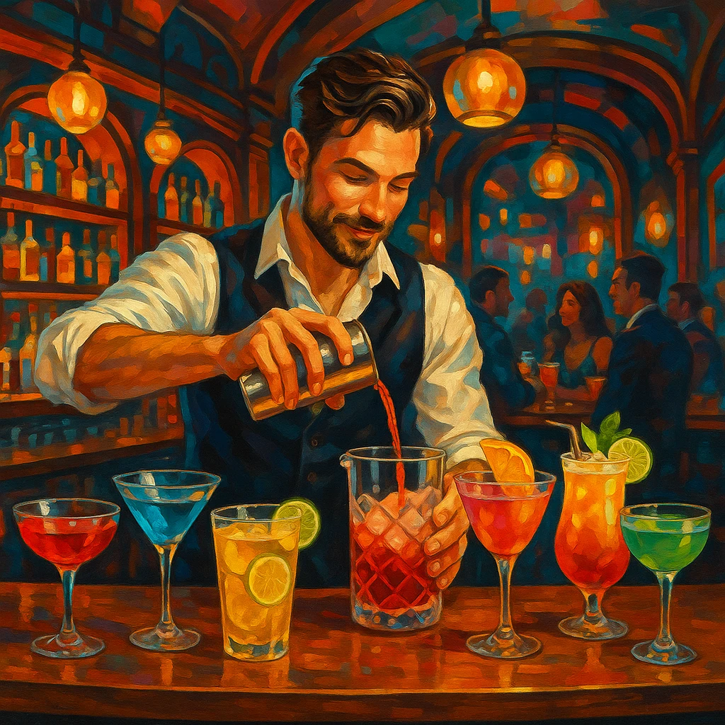 bartender mixing drinks emoji