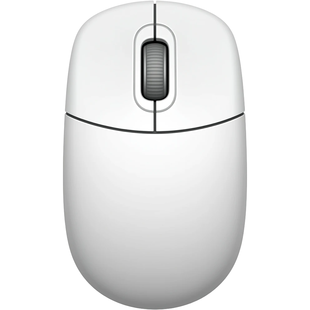 white Ergonomic vertical mouse emoji