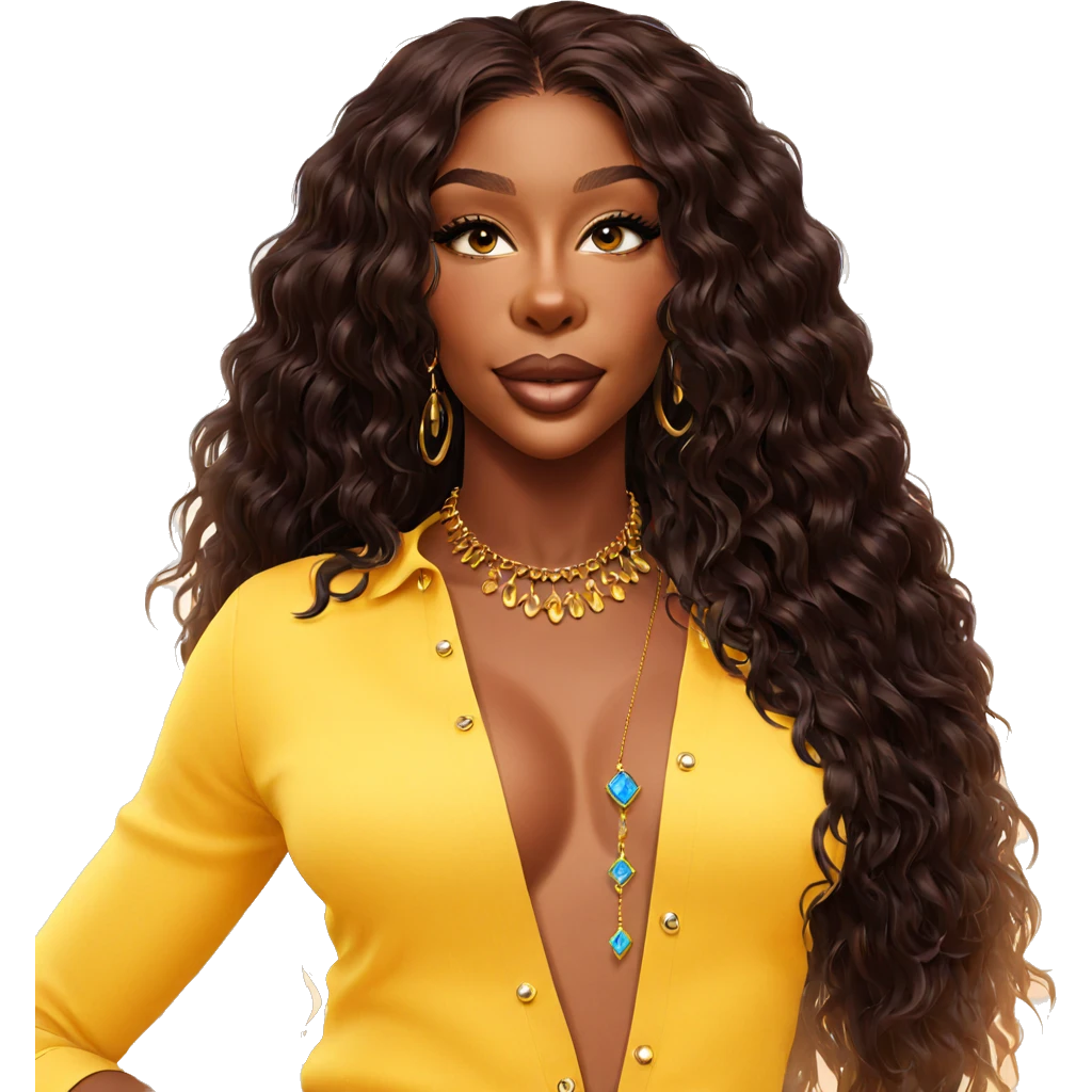 dark-skinned beauty in jewelry emoji