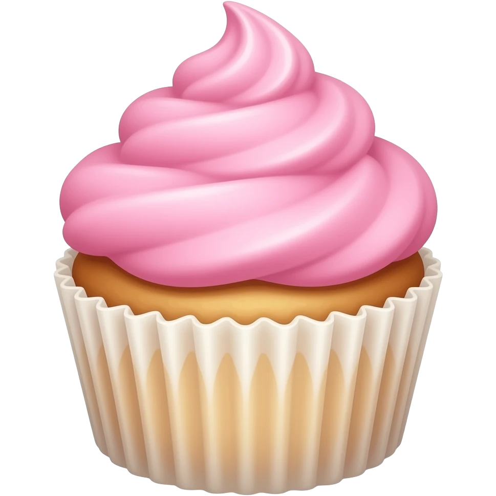 Cupcake with pink icing emoji