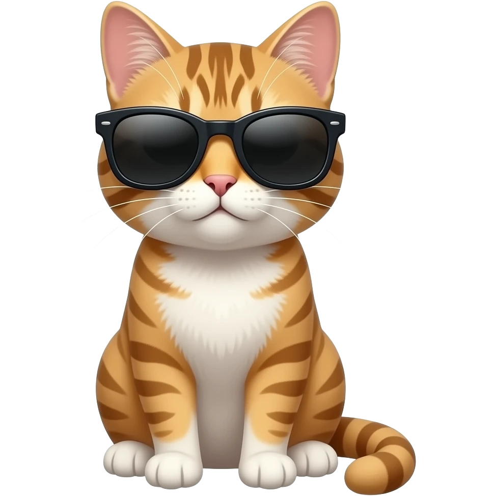 Cat wearing sunglasses emoji