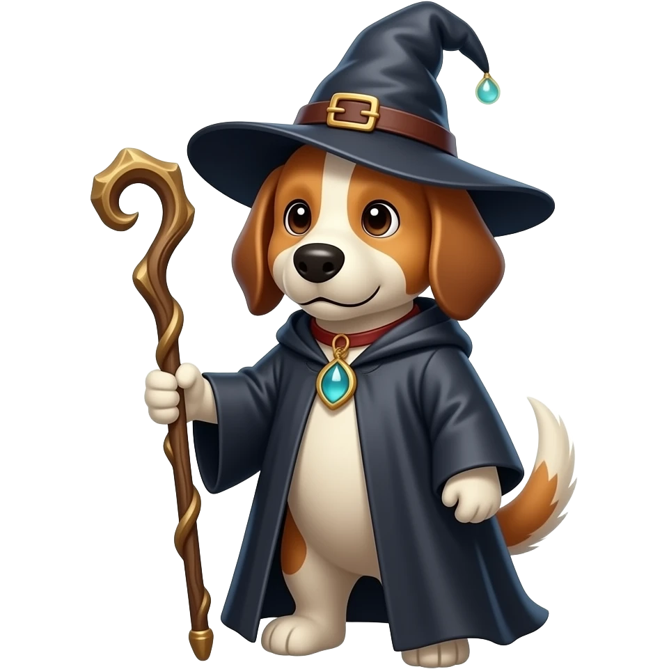 Dog wizard emoji