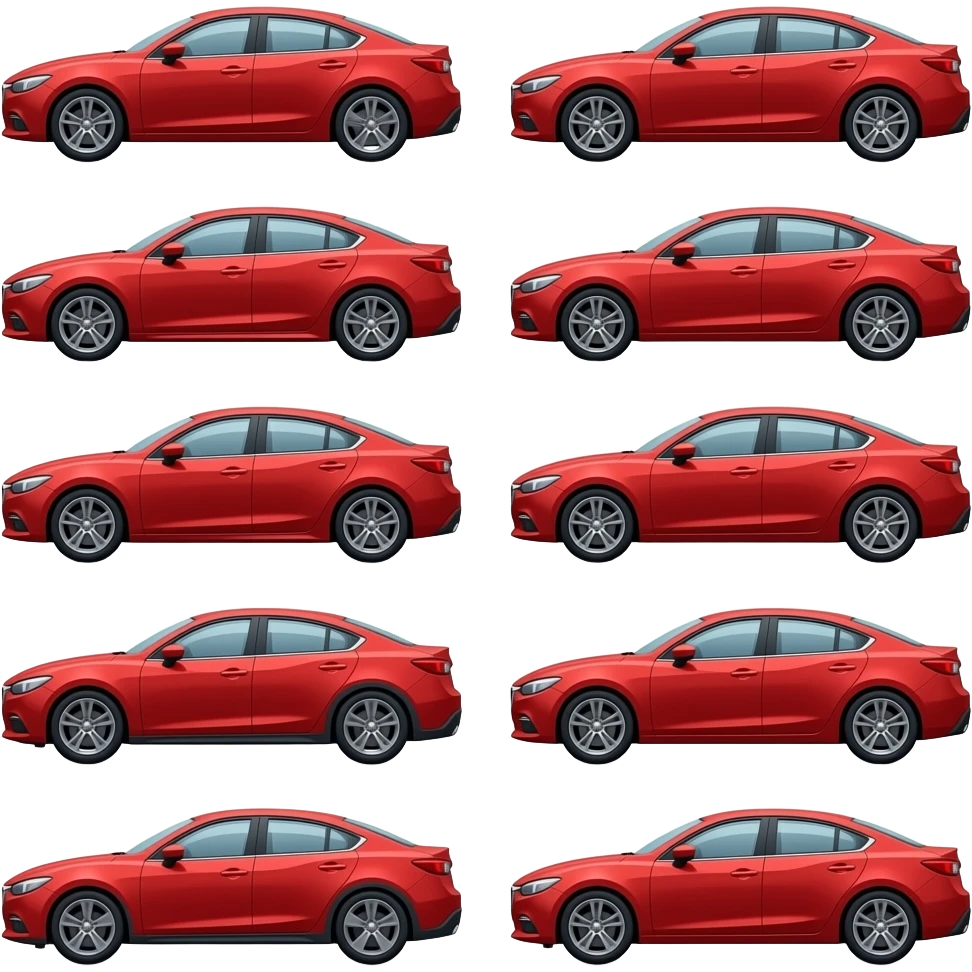 Made by emoji making stickers making emoji red colour cars  looking one sides. difference difference designs difference an 12 car emoji