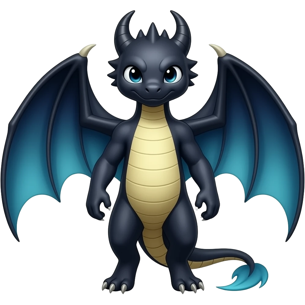 crea un emoji de night fury emoji