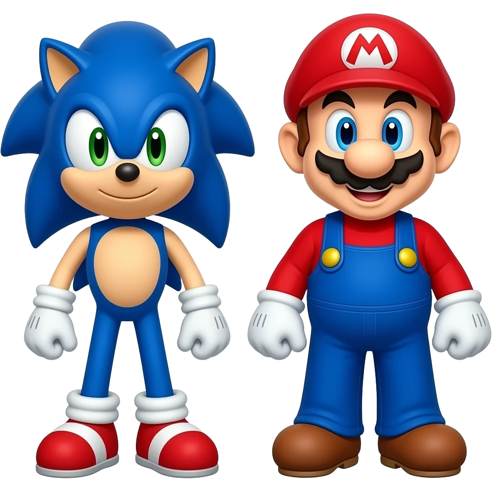 Sonic misturado com Mario emoji