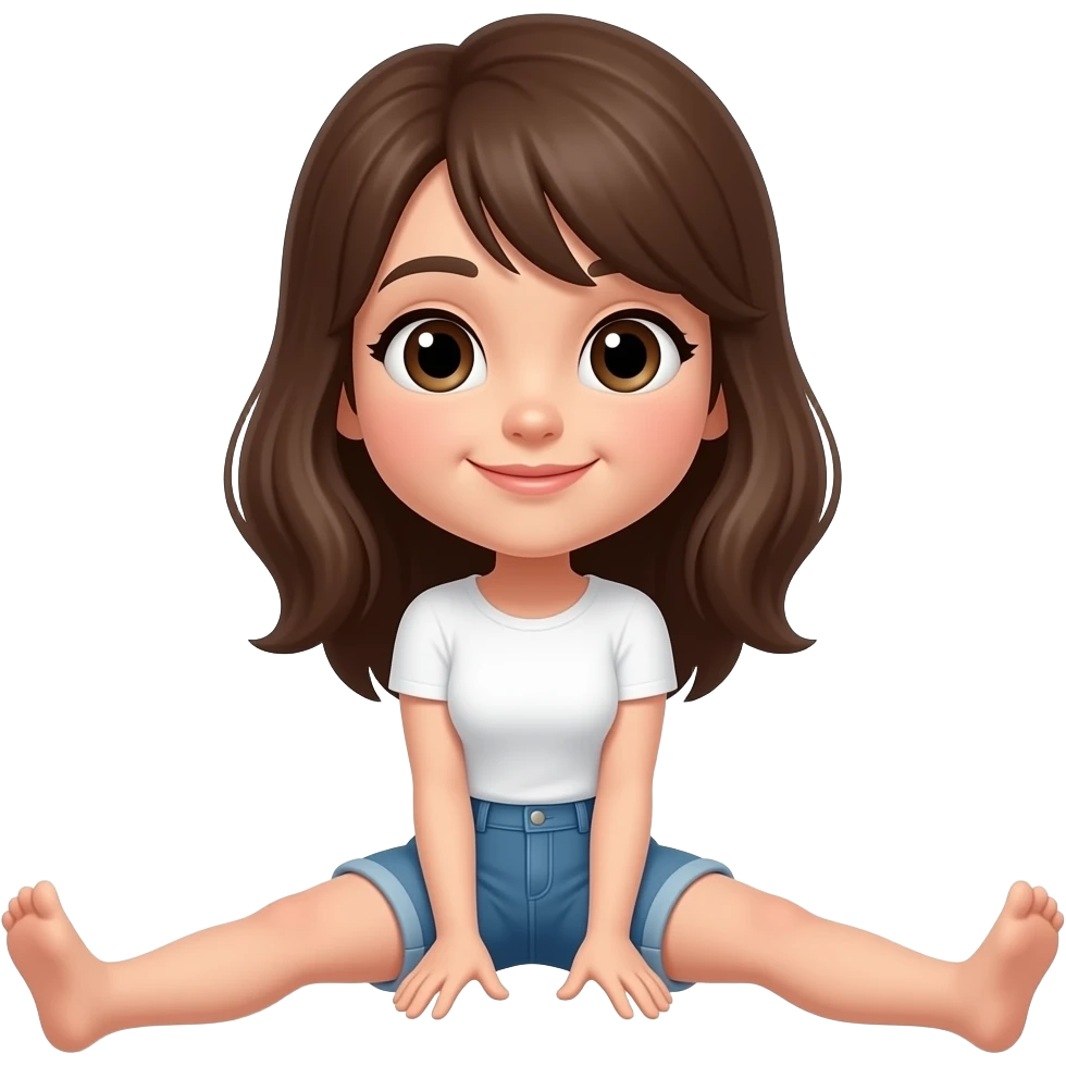 girl with legs spread open emoji