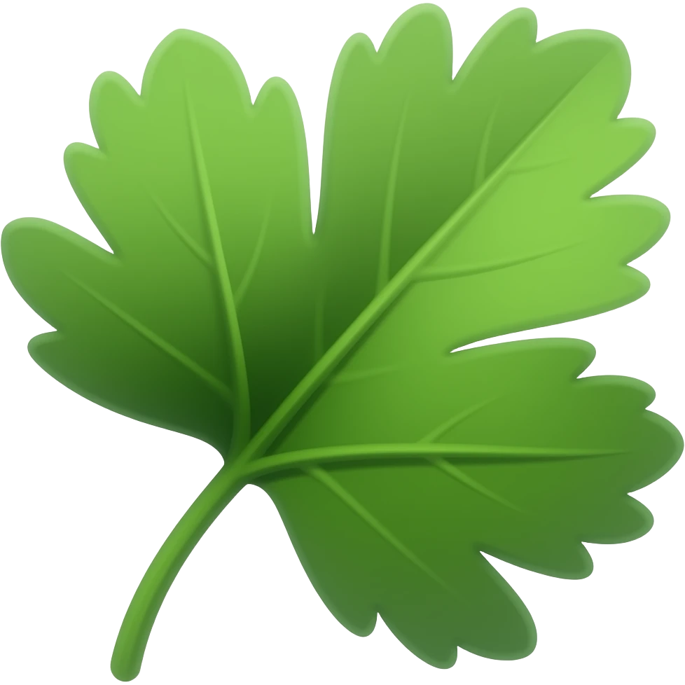 Kawaii cilantro emoji