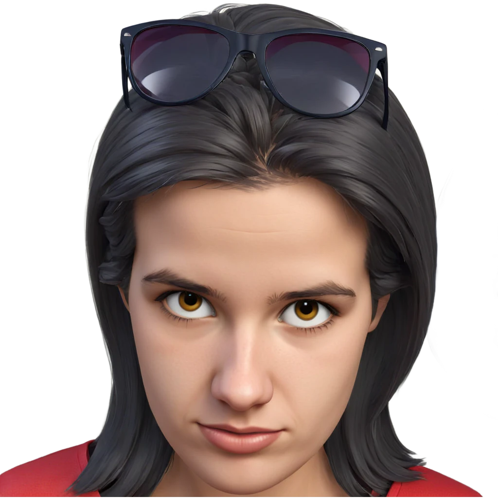 girl in sunglasses portrait emoji