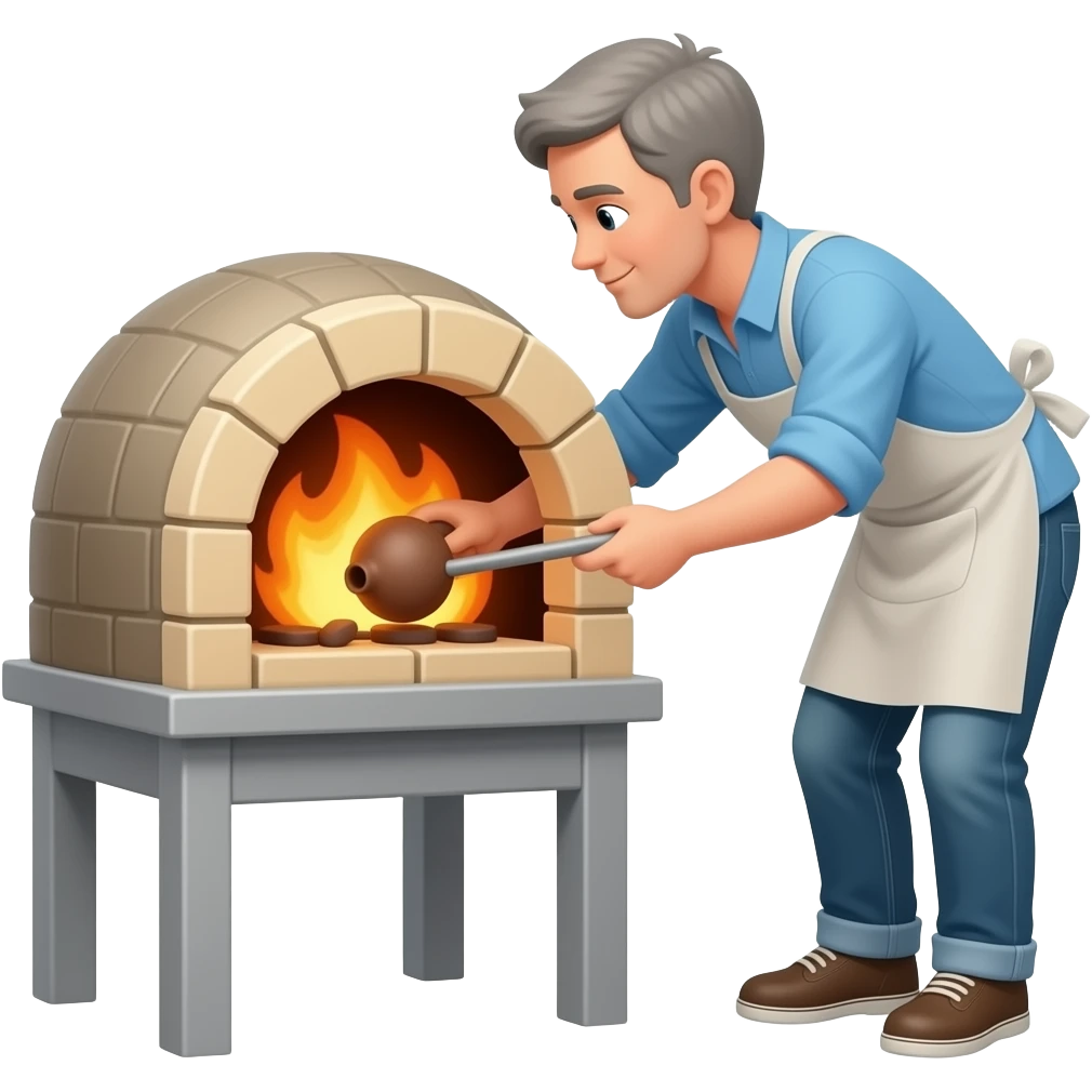 je veux un emoji qui représente la mise d'une ceramique dans un four de ceramiste emoji