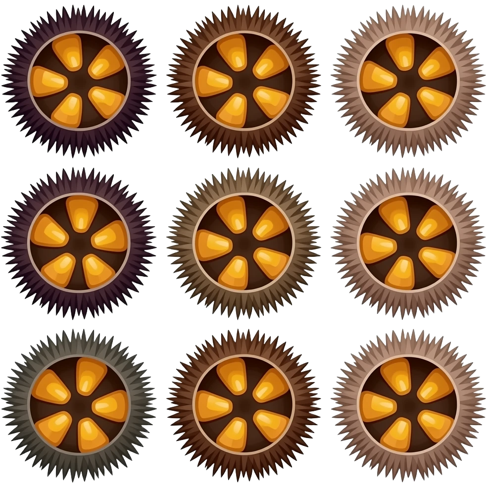 TEN COOKED SEA URCHINS emoji