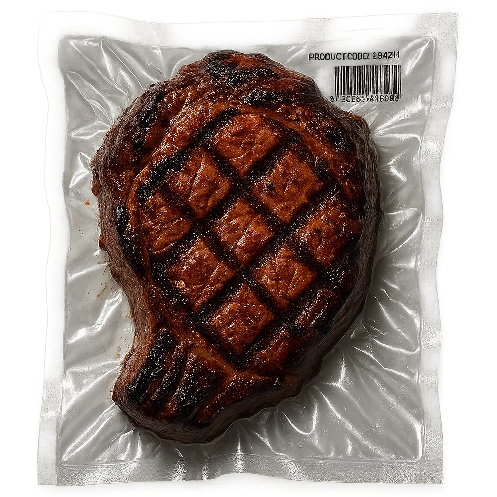 grilled steak, glossy vacuum-sealed style emoji