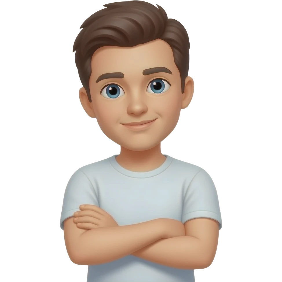 Emoji style iOS Faut croiser les bras et lever la tête un peu sur le côté emoji