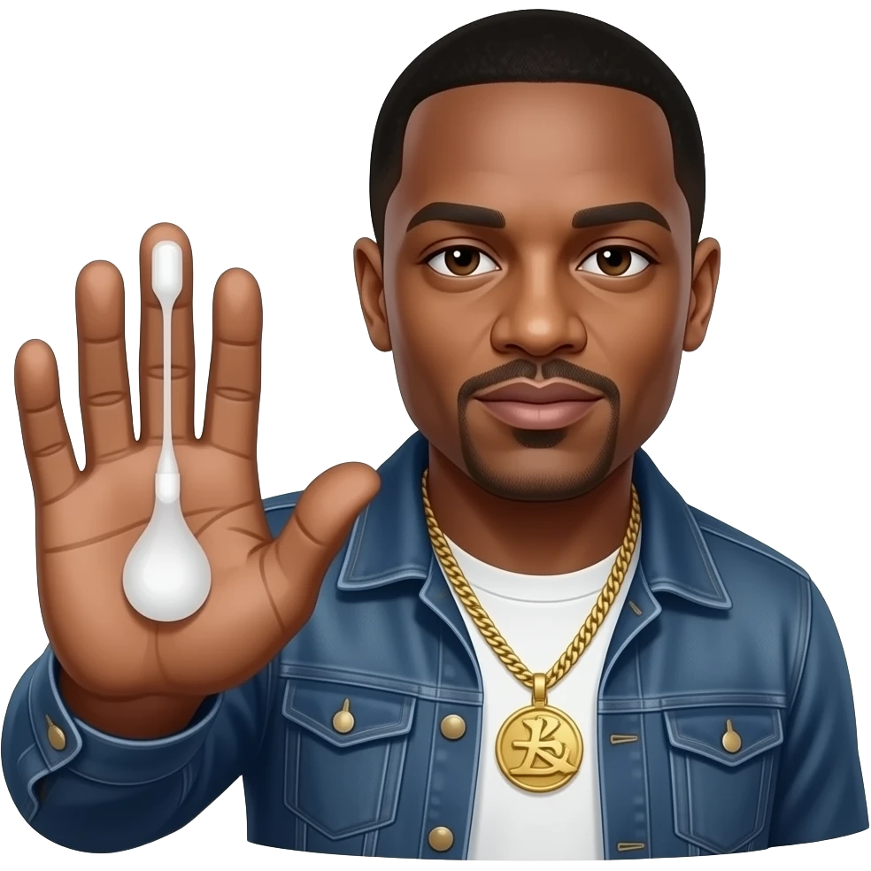 P diddy with baby oil and his hand emoji