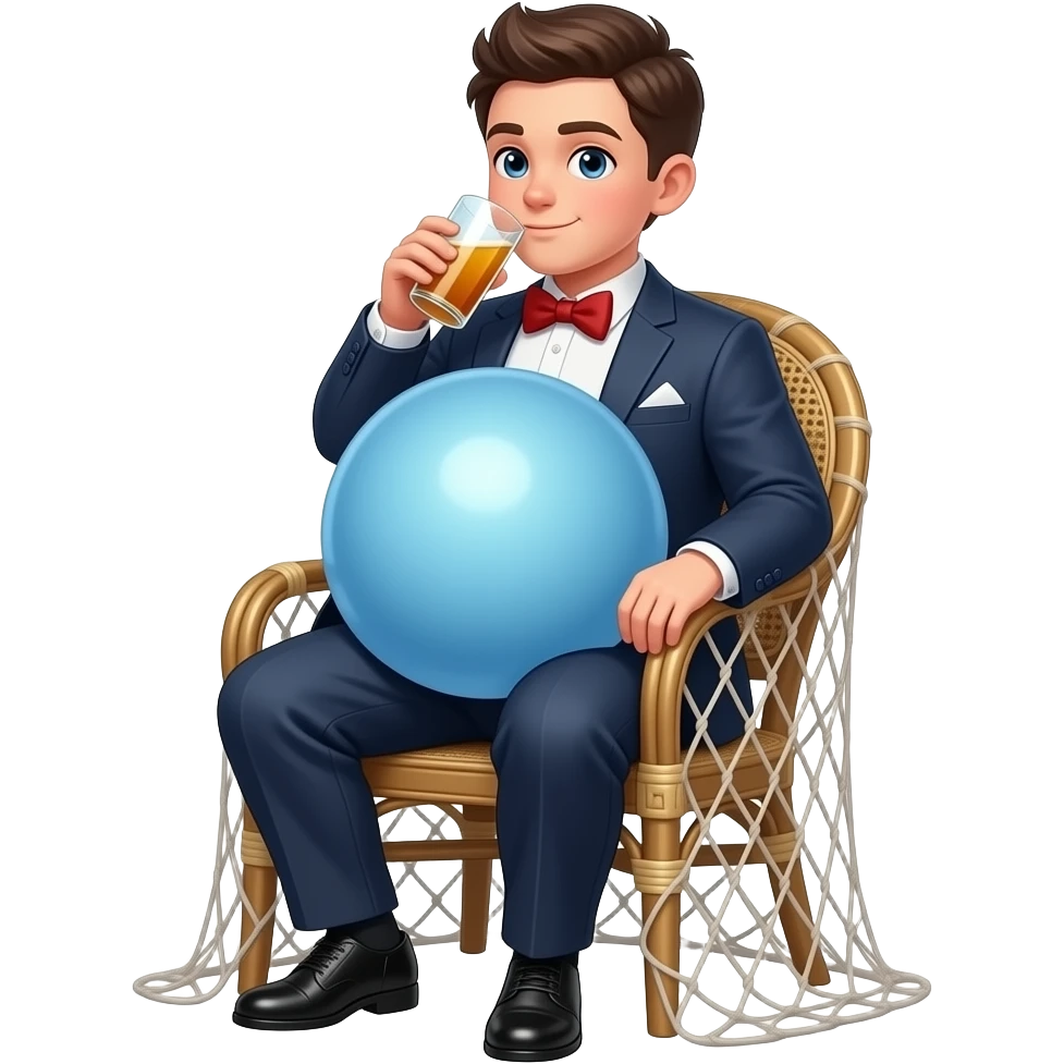 Zrób chłopak 14 latek z super super super super ekstremalnie ogromny brzuch jak balon 🫄🏼 brzuch ma kształt jak ekstremalnie ogromnej piłki + twarty brzuch i elegancko ubrany i sieci na krześle i pije emoji