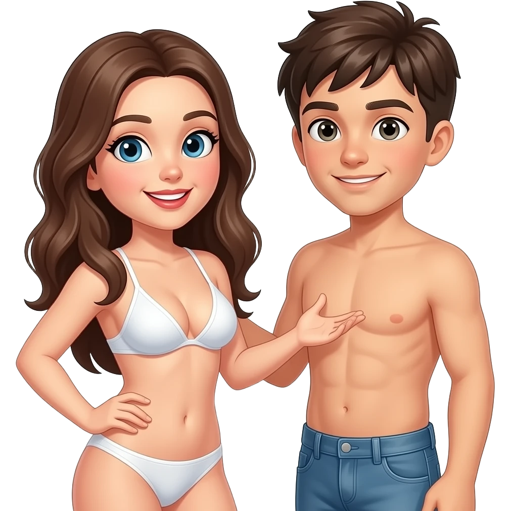 Naked girl and boy doing porn no clothes emoji