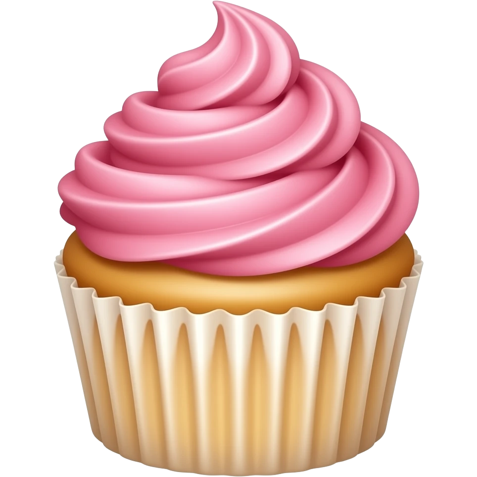 Cupcake with pink icing emoji