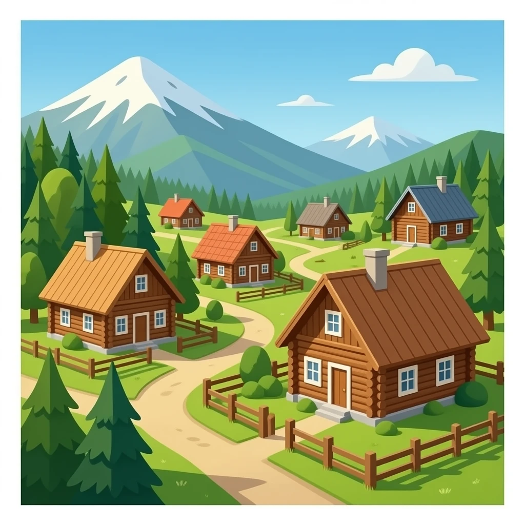 un poble travallan i cubrinse les cases amb fusta i que surtin persones travallan emoji