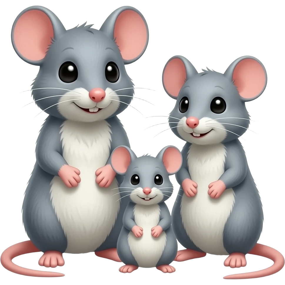 familia de ratones emoji
