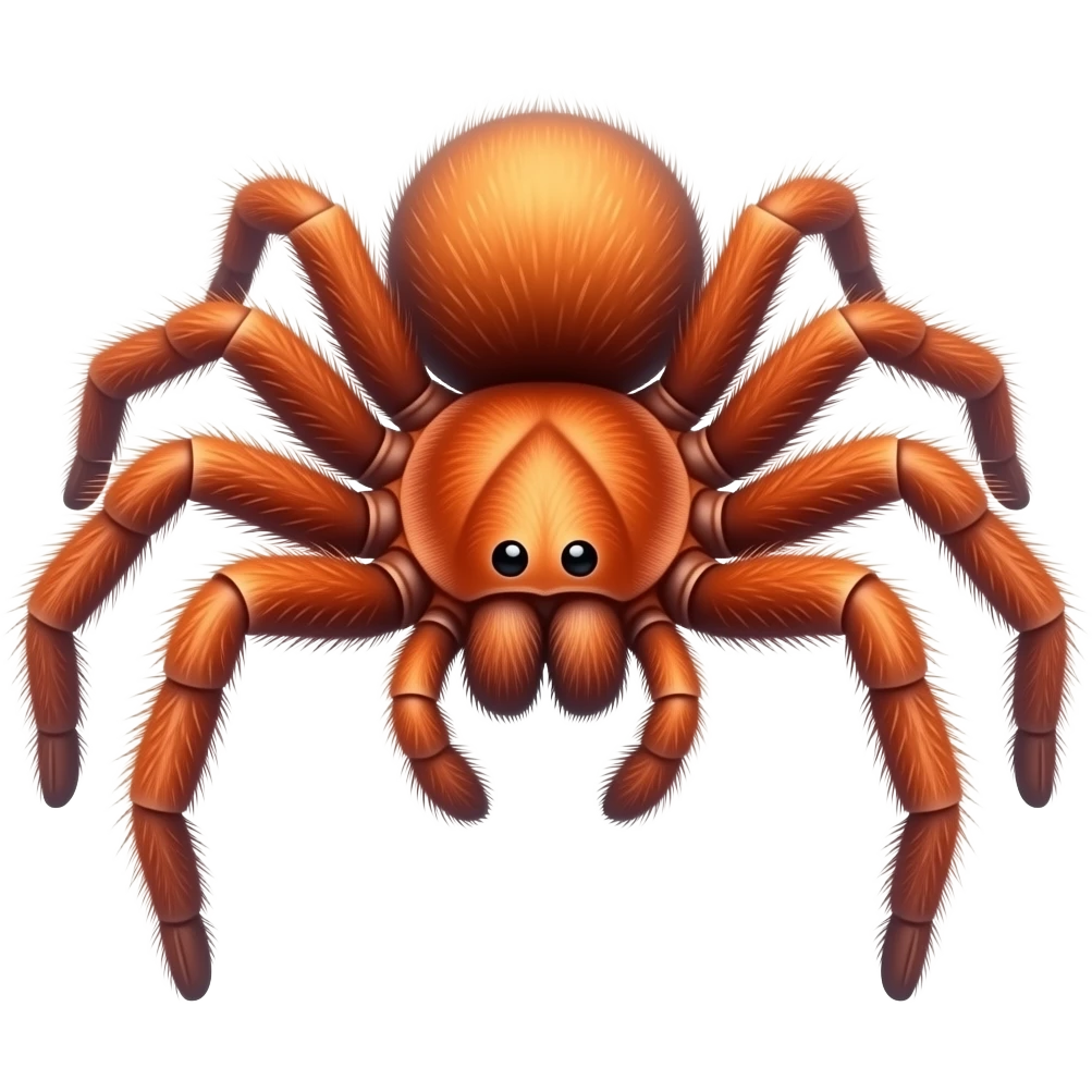 skinny hairy spider orange pink emoji