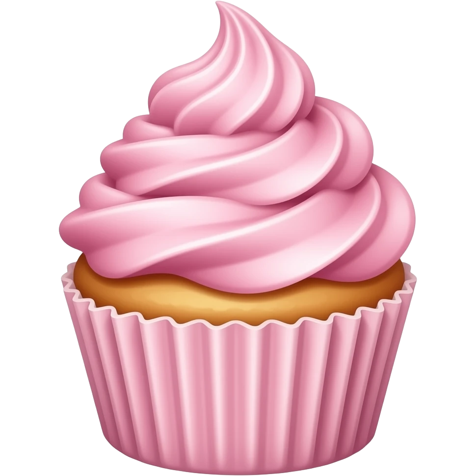 Cupcake with pink icing emoji