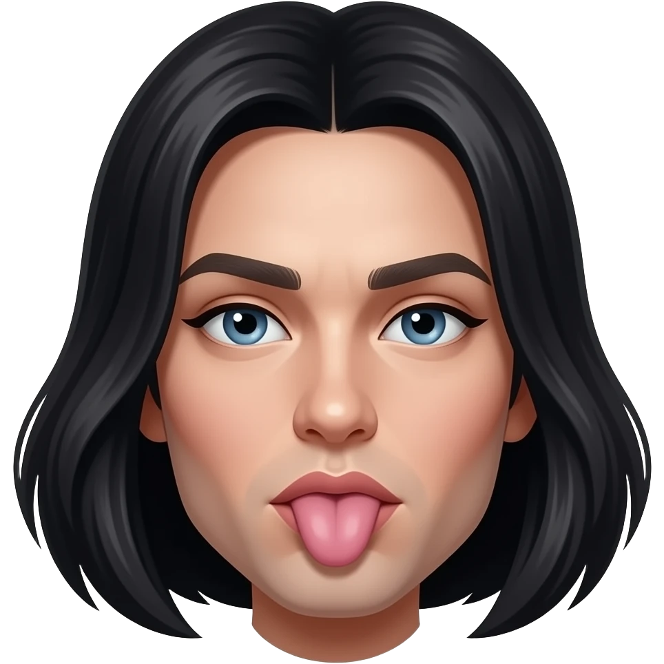 sexy gothic female face tongue out lickinfnanlarge male penis emoji