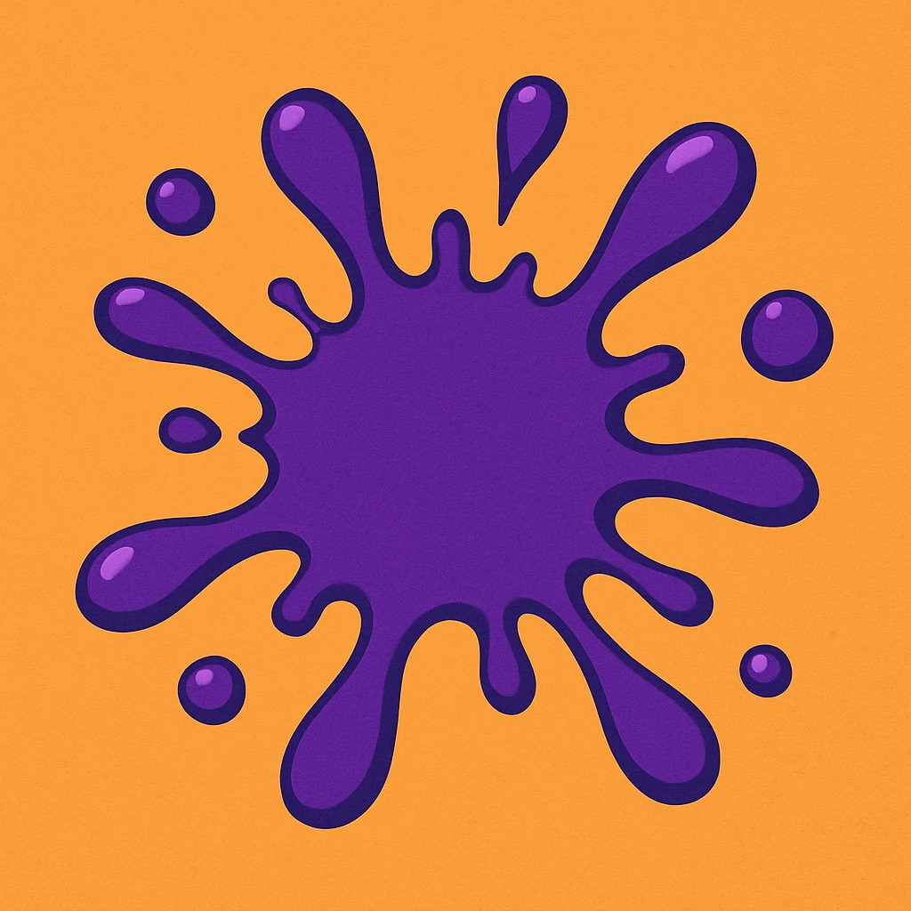 A purple paint splash emoji