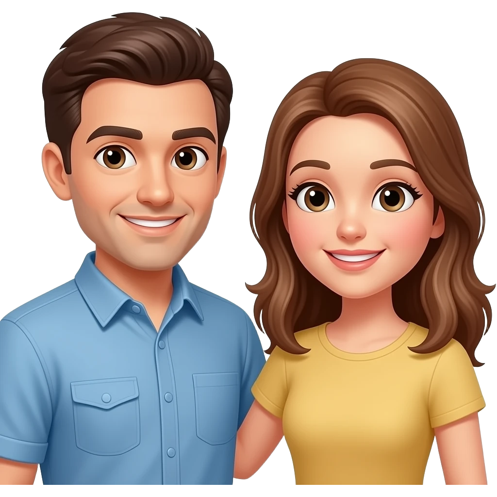 Hombre y mujer conociendose emoji