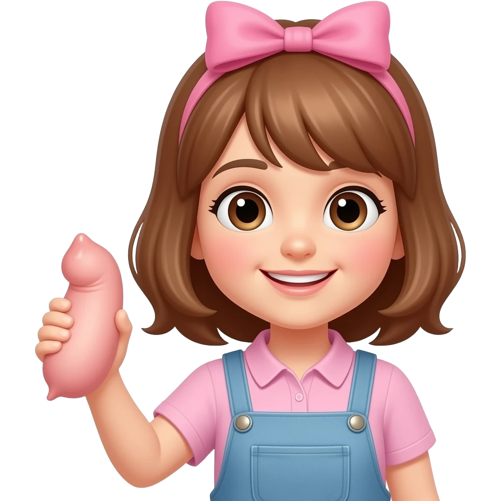 Girl holding big dick emoji