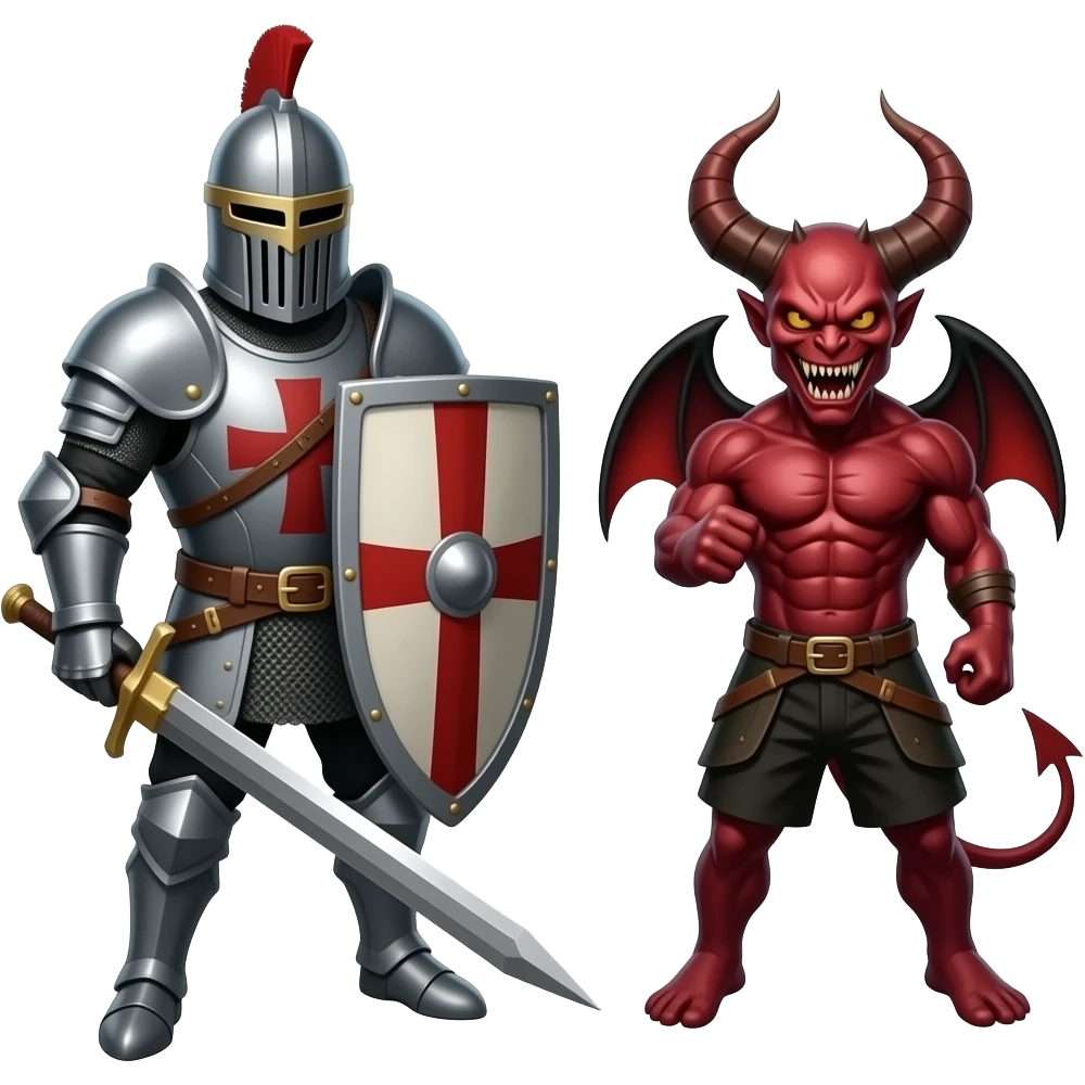 Crusader slays Demon emoji