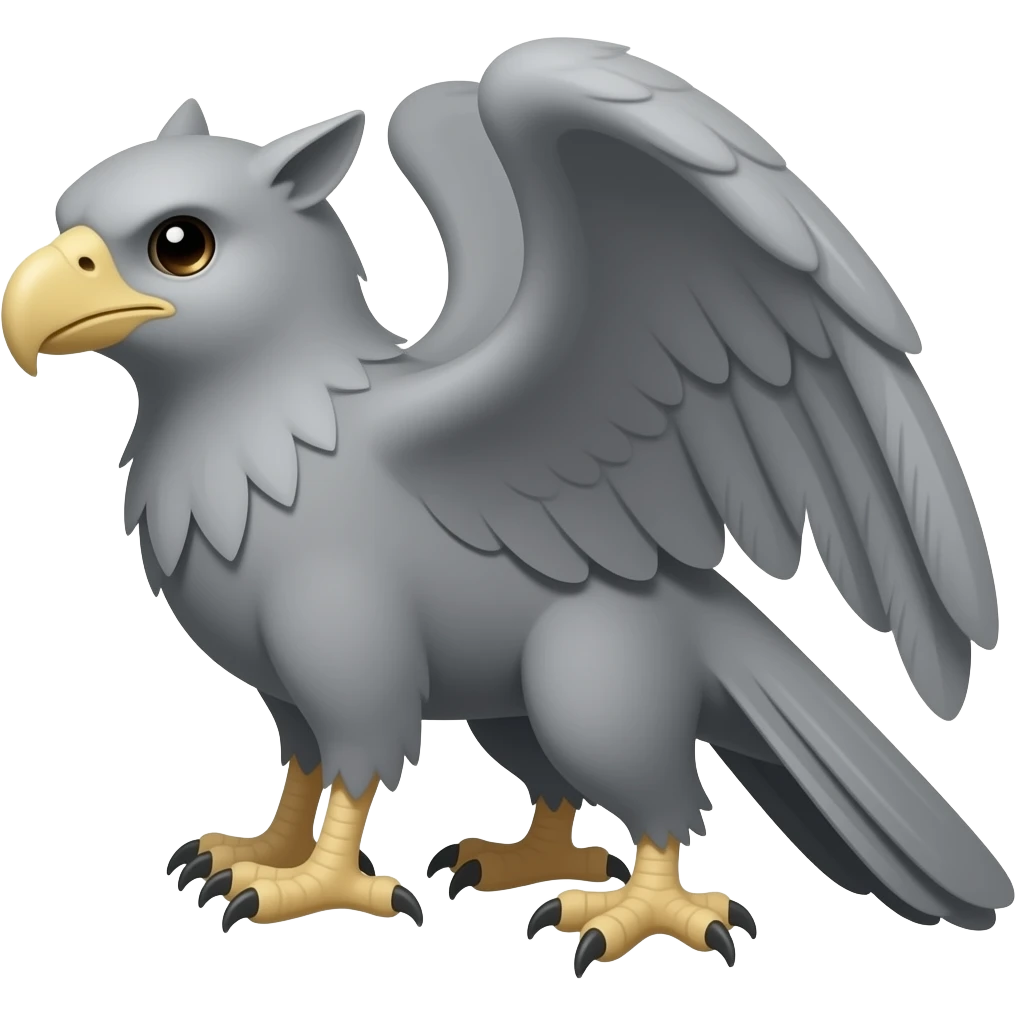 Grey griffin emoji